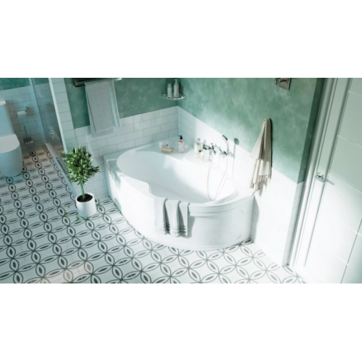 Ванна акриловая Marka One Aura белая 150х105 см 01ау1510л